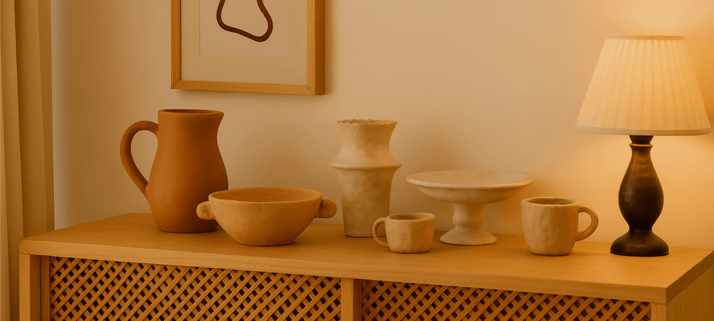 Pottery workshop background