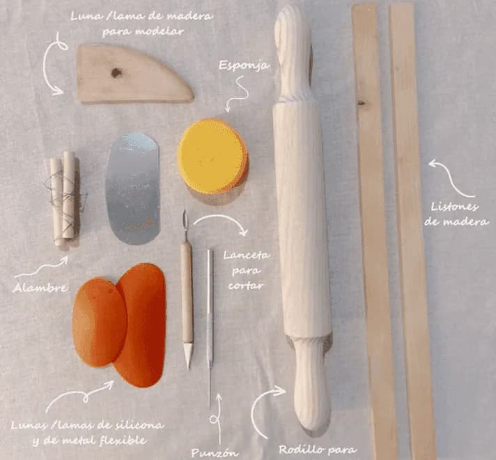 Pottery tools and materials for beginners
