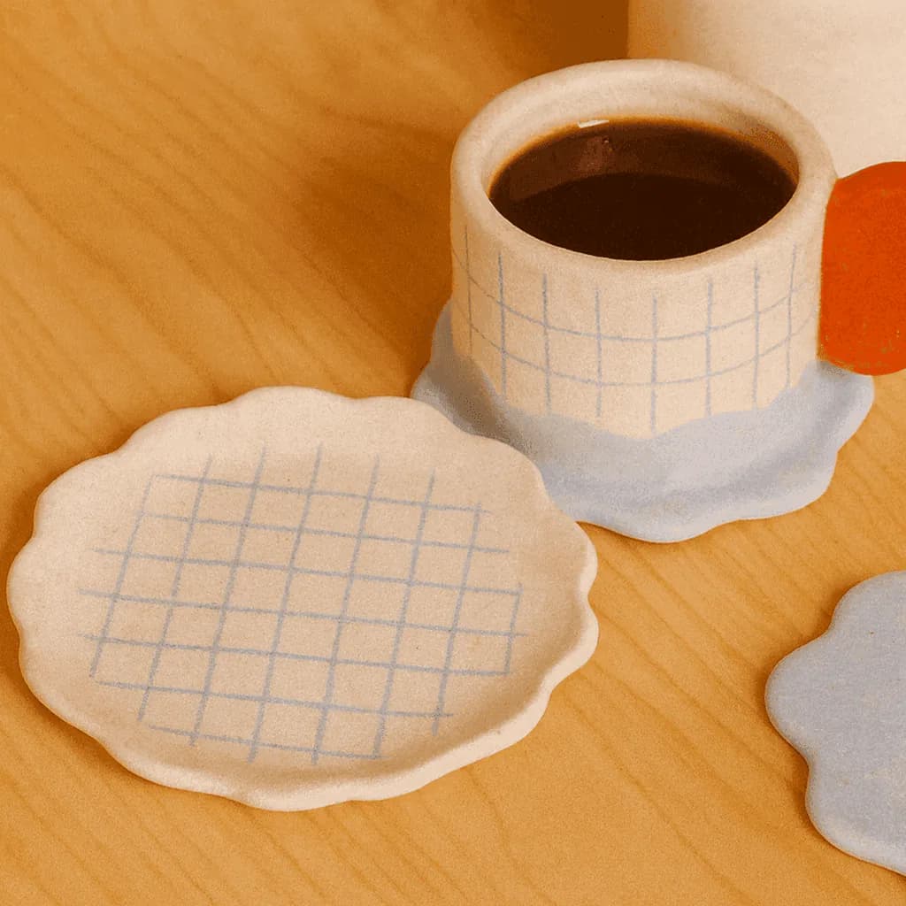 Hands working with clay to create pottery